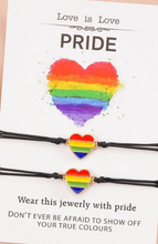 Load image into Gallery viewer, Rainbow Heart Bracelets
