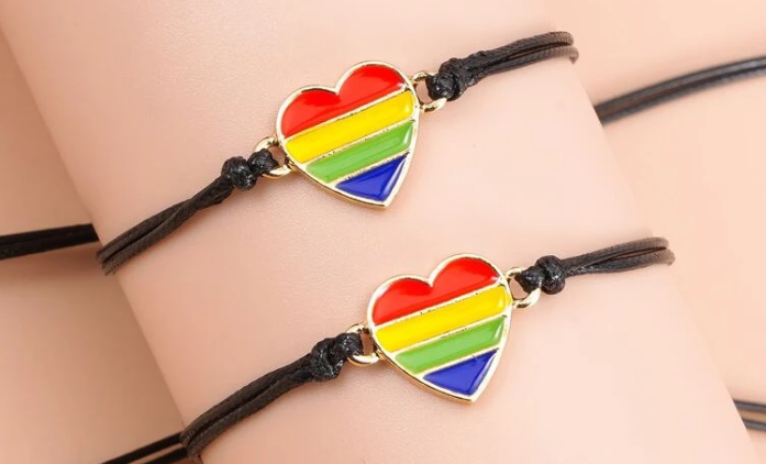 Rainbow Heart Bracelets